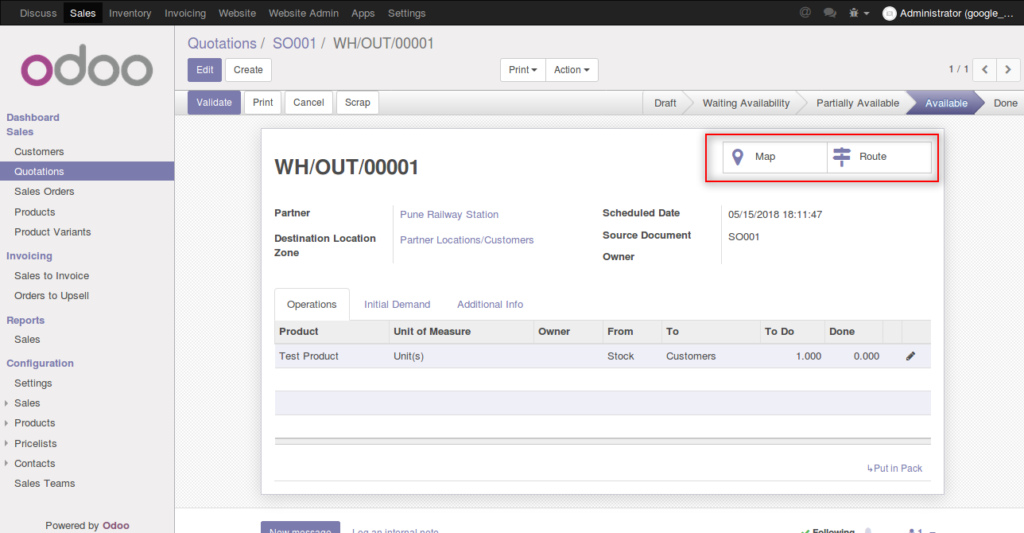 Google Map Integration With Odoo - Pragmatic Techsoft