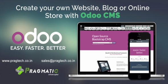 Create your own Website, Blog or Online Store with Odoo CMS.